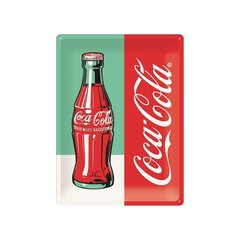 Metāla plāksne 30x40 cm / Pudele Coca-Cola Pop Art cena un informācija | Interjera priekšmeti | 220.lv
