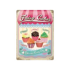 Металлическая пластина 30x40 см / Fairy Cakes Delicious Every Day цена и информация | Детали интерьера | 220.lv