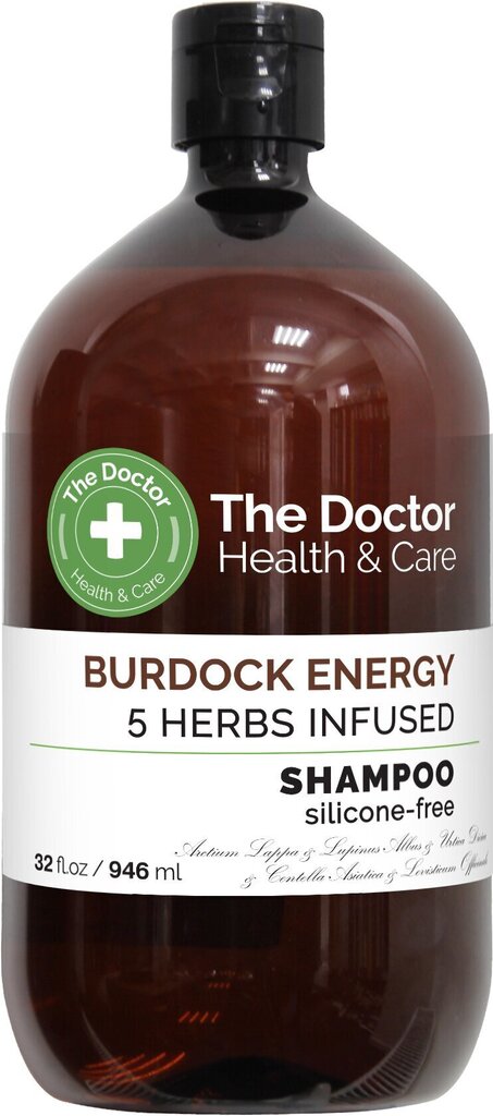 Matu šampūns The Doctor Burdock Energy, 946 ml cena un informācija | Šampūni | 220.lv