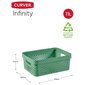 427239 Curver "Infinity" Storage Box Set 4 pcs with Lid 11L+17L Green цена и информация | Veļas grozi un mantu uzglabāšanas kastes | 220.lv