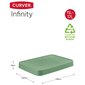 427239 Curver "Infinity" Storage Box Set 4 pcs with Lid 11L+17L Green цена и информация | Veļas grozi un mantu uzglabāšanas kastes | 220.lv