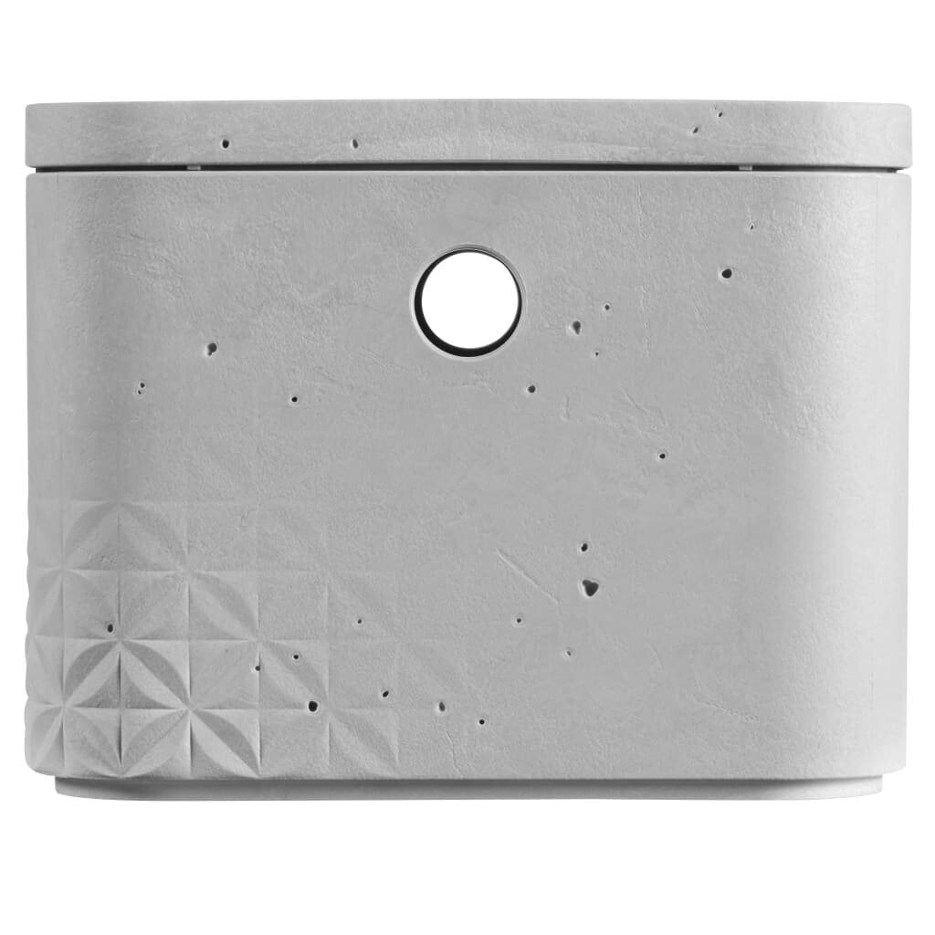 427243 Curver "Beton" Storage Box Set 3 pcs with Lid Size S Light Grey cena un informācija | Veļas grozi un mantu uzglabāšanas kastes | 220.lv