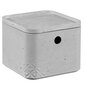 427243 Curver "Beton" Storage Box Set 3 pcs with Lid Size S Light Grey цена и информация | Veļas grozi un mantu uzglabāšanas kastes | 220.lv