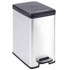 421866 Curver "Deco" Slim Pedal Bin 25 L Silver 240639 cena un informācija | Miskastes | 220.lv