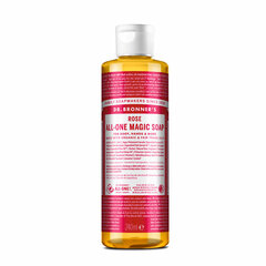 18-vienā organiskās šķidrās Dr. Bronner's Rose 240 ml cena un informācija | Dr. bronner's Smaržas, kosmētika | 220.lv