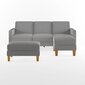 Universāls stūra dīvāns Novogratz Bowen, pelēks cena un informācija | Stūra dīvāni | 220.lv