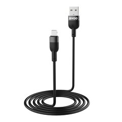 BWOO kabelis X230L USB - Lightning 1,0m 2,4A, melns cena un informācija | Savienotājkabeļi | 220.lv