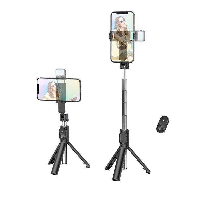 Telefons turētājs Borofone BY8 Magic fill light melns цена и информация | Selfie Sticks | 220.lv