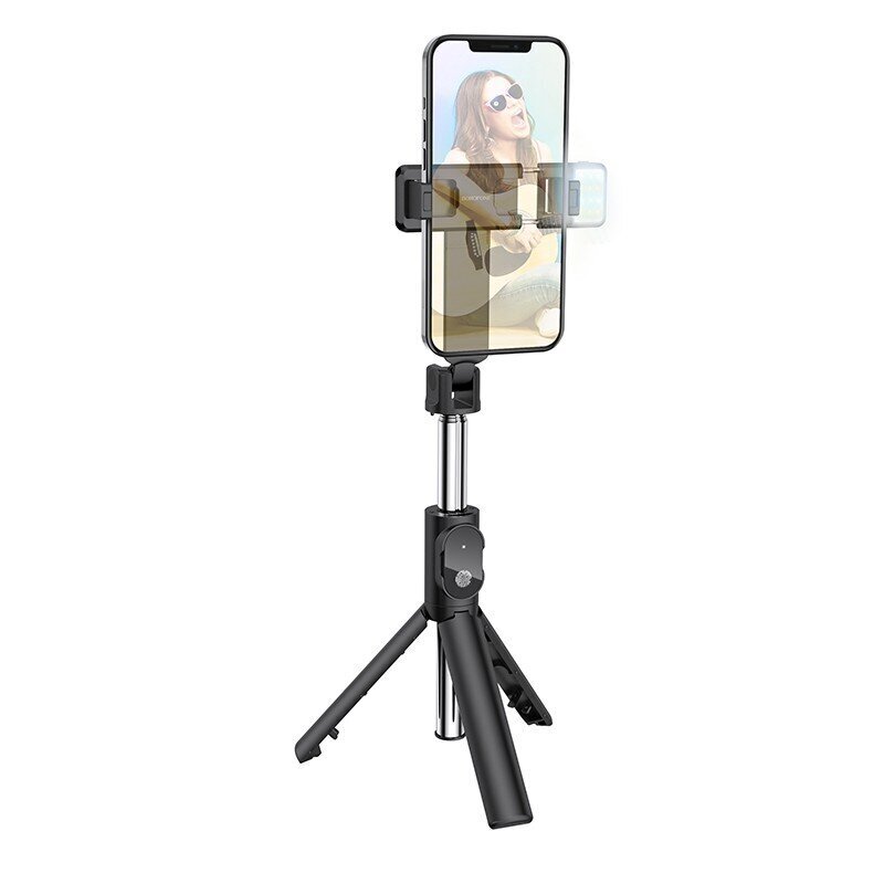 Telefons turētājs Borofone BY8 Magic fill light melns cena un informācija | Selfie Sticks | 220.lv