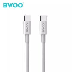 BWOO cable X192 USB-C - USB-C PD 1,0m 65W white цена и информация | Кабели для телефонов | 220.lv