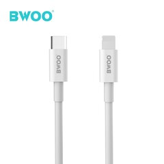 BWOO cable X193 USB-C - Lightning PD 1,0m 20W white цена и информация | Кабели для телефонов | 220.lv