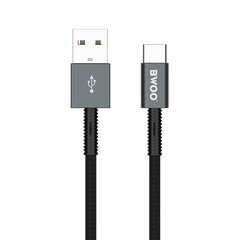 BWOO cable X211C USB - USB-C 1,0m 2,4A black цена и информация | Кабели для телефонов | 220.lv