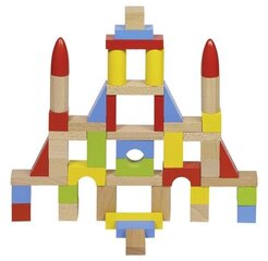 Строительные кубики (50 частей) в тканом мешочке цена и информация | Развивающие игрушки | 220.lv