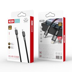 XO kabelis NB183A USB-C - Lightning 1,0m 20W, melns цена и информация | Кабели для телефонов | 220.lv