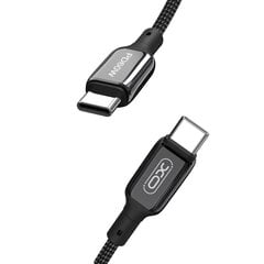 XO kabelis NB-Q180B USB-C - USB-C 1,0m 60W, melns цена и информация | Кабели для телефонов | 220.lv