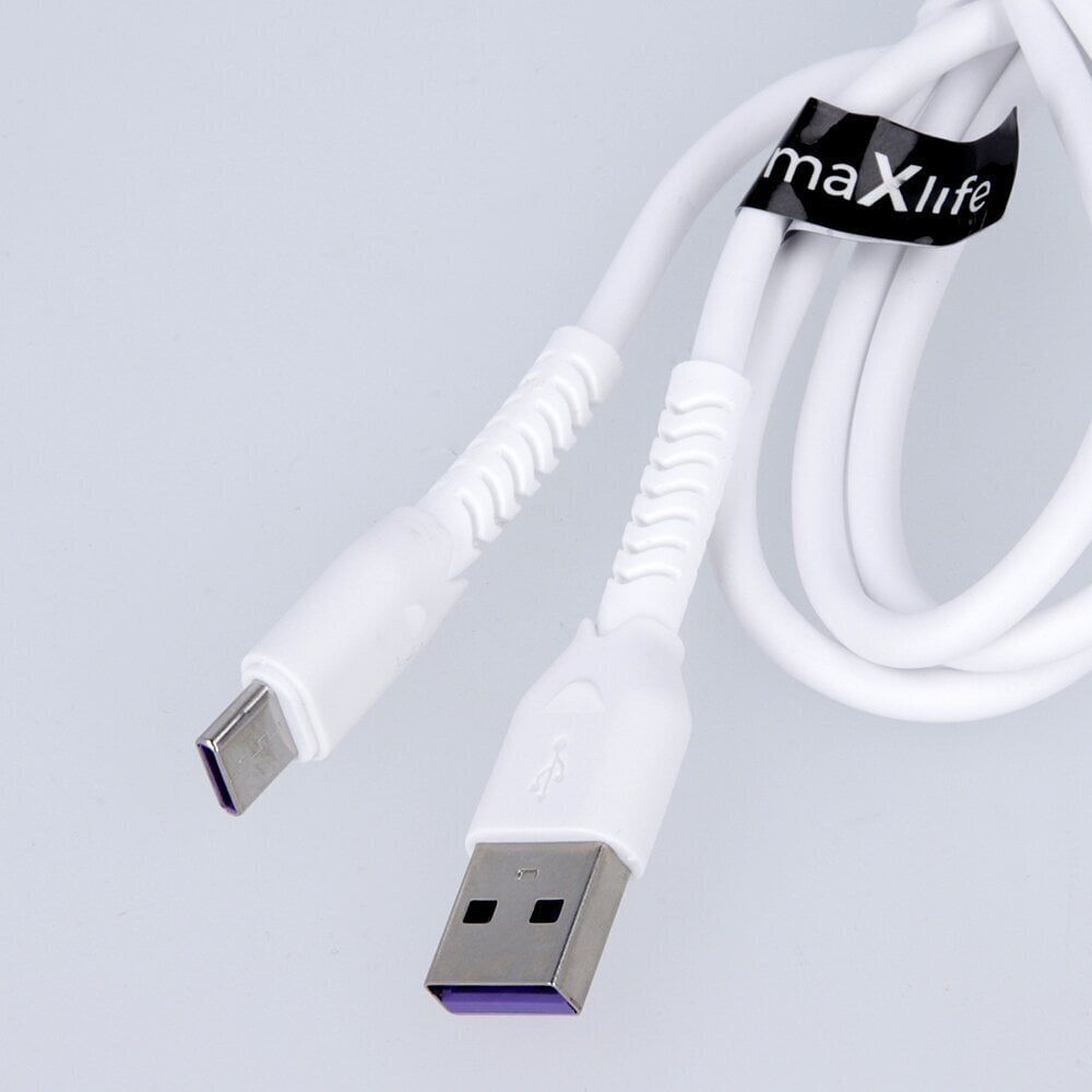 Maxlife MXUC-04 kabelis USB - Lightning 1,0 m 3A, balts cena un informācija | Savienotājkabeļi | 220.lv