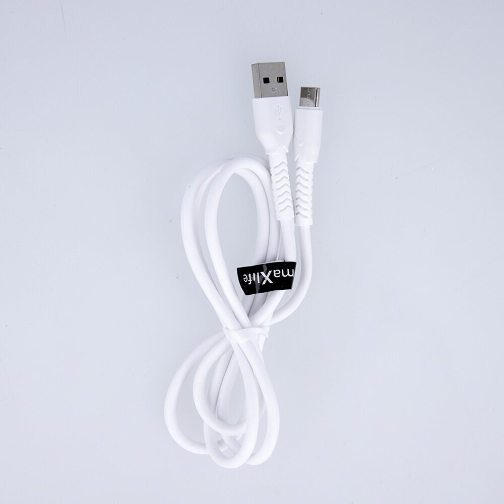 Maxlife MXUC-04 kabelis USB - Lightning 1,0 m 3A, balts cena un informācija | Savienotājkabeļi | 220.lv