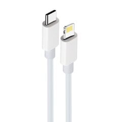 Maxlife MXUC-05 kabelis USB-C - Lightning 2,0 m 20W, balts cena un informācija | Savienotājkabeļi | 220.lv