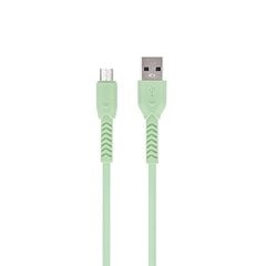 Maxlife MXUC-04 cable USB - microUSB 1,0 m 3A green цена и информация | Кабели для телефонов | 220.lv
