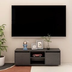 vidaXL TV skapītis, pelēks, 110x30x40 cm, priedes masīvkoks цена и информация | Тумбы под телевизор | 220.lv