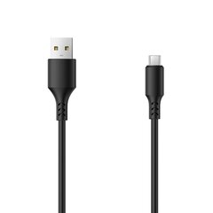 Setty kabelis USB - microUSB 1,0 m 1A, melns NEW cena un informācija | Savienotājkabeļi | 220.lv