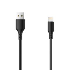 Setty kabelis USB - Lightning 1,0 m 2A, melns NEW cena un informācija | Savienotājkabeļi | 220.lv