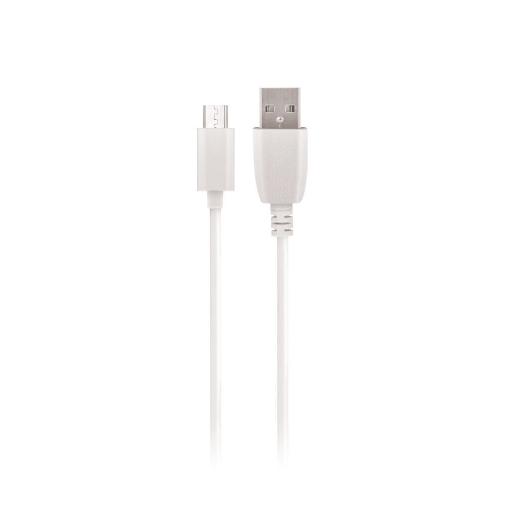 Maxlife kabelis USB - microUSB 3,0 m 2A, balts cena un informācija | Savienotājkabeļi | 220.lv