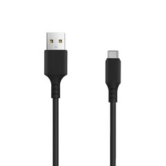 Setty kabelis USB - USB-C 1,0 m 2A, melns NEW цена и информация | Кабели для телефонов | 220.lv