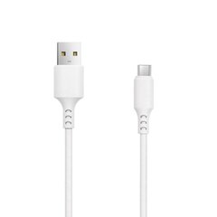 Setty kabelis USB - microUSB 1,0 m 3A, balts cena un informācija | Savienotājkabeļi | 220.lv