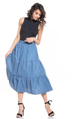 Хлопковая длинная юбка Tessita T339, джинсово-синий цена и информация | Юбка | 220.lv