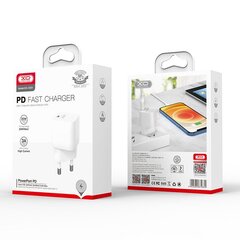 Сетевое зарядное устройство XO CE01B PD 20W 1x USB-C, белое цена и информация | Зарядные устройства для телефонов | 220.lv