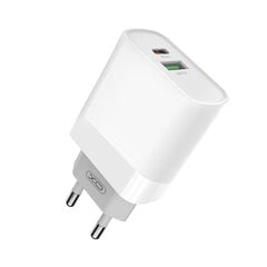 Сетевое зарядное устройство XO L64 PD QC 3.0 18W 1x USB 1x USB-C, белое цена и информация | Зарядные устройства для телефонов | 220.lv