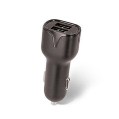 Maxlife MXCC-01 car charger 2x USB 2.4A black + microUSB cable цена и информация | Зарядные устройства для телефонов | 220.lv