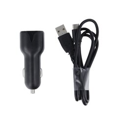 Maxlife MXCC-01 car charger 2x USB 2.4A black + USB-C cable цена и информация | Зарядные устройства для телефонов | 220.lv