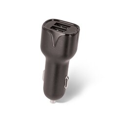 Maxlife MXCC-01 auto lādētājs 2x USB 2.4A, melns + USB-C kabelis cena un informācija | Lādētāji un adapteri | 220.lv
