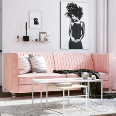 Dīvāns CosmoLiving by Cosmopolitan Arabelle, rozā cena un informācija | Dīvāni | 220.lv