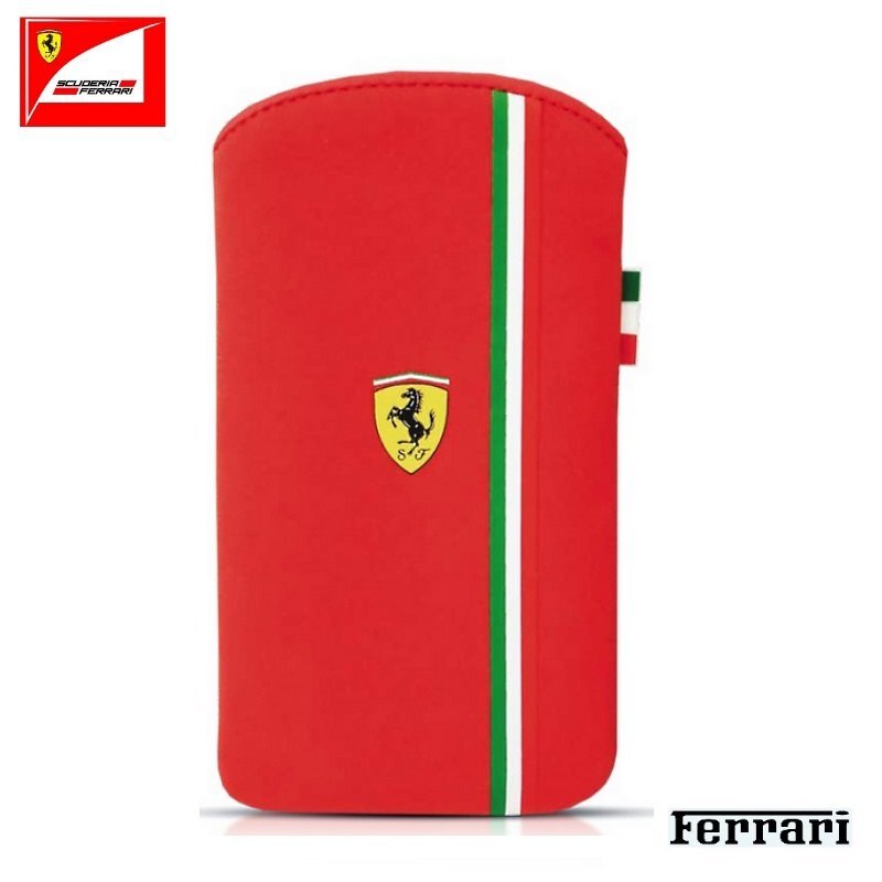 Ferrari FENUV3RE Universāls (6x12cm) Neoprēna maks-kabata Scuderia V3 Sarkans (EU Blister) цена и информация | Telefonu vāciņi, maciņi | 220.lv