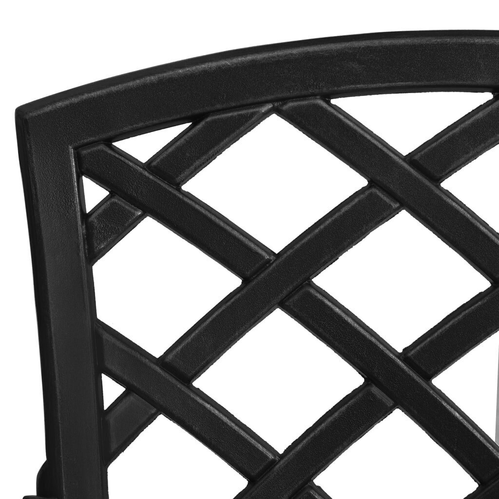 vidaXL dārza krēsli, 4 gab., liets alumīnijs, melni cena un informācija | Dārza krēsli | 220.lv