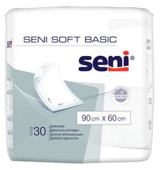 Впитывающие пеленки Seni Soft Basic, 90x60 см, 30 шт. цена и информация | Подгузники, прокладки, одноразовые пеленки для взрослых | 220.lv