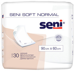 Впитывающие пеленки Seni Soft Normal, 90x60 см, 30 шт. цена и информация | Подгузники, прокладки, одноразовые пеленки для взрослых | 220.lv