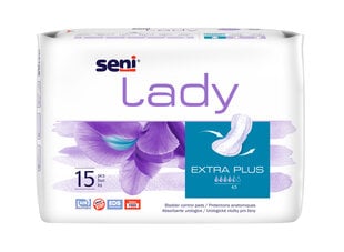 Uroloģiskie ieliktņi sievietēm Seni Lady Extra Plus, 15 gab. цена и информация | Подгузники, прокладки, одноразовые пеленки для взрослых | 220.lv