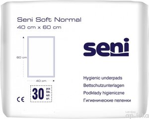 Впитывающие пеленки Seni Soft Normal, 40x60 см, 30 шт. цена и информация | Подгузники, прокладки, одноразовые пеленки для взрослых | 220.lv