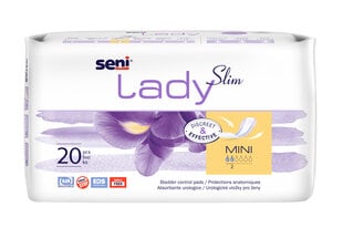 Урологические прокладки для женщин Seni Lady Slim Mini, 20 шт. цена и информация | Подгузники, прокладки, одноразовые пеленки для взрослых | 220.lv
