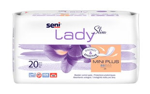 Урологические прокладки для женщин Seni Lady Slim Mini Plus, 20 шт. цена и информация | Подгузники, прокладки, одноразовые пеленки для взрослых | 220.lv