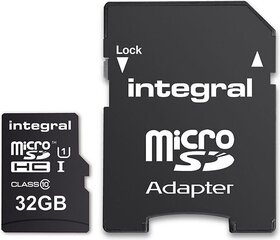 Integral 32GB microSDHC/XC 90MB/s Class 10 цена и информация | Карты памяти для мобильных телефонов | 220.lv