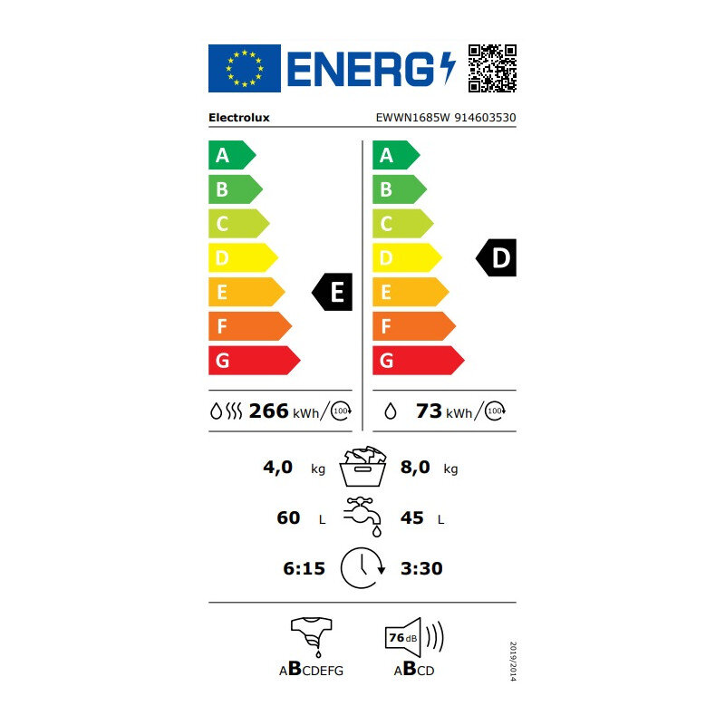 Electrolux EWWN1685W cena un informācija | Veļas mašīnas | 220.lv