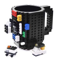 Radošā krūzīte Lego klucīšiem, melna, 350 ml cena un informācija | Glāzes, krūzes, karafes | 220.lv