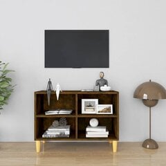 vidaXL TV plaukts ar koka kājām, ozolkoka krāsa, 69,5x30x50 cm цена и информация | Тумбы под телевизор | 220.lv