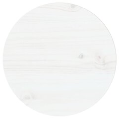 vidaXL galda virsma, balta, Ø30x2,5 cm, priedes masīvkoks цена и информация | Столешницы | 220.lv