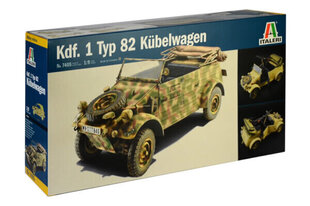 Kdf. 1 Typ 82 Kübelwagen 1:9 ITALERI 7405 7405 cena un informācija | Rotaļlietas zēniem | 220.lv